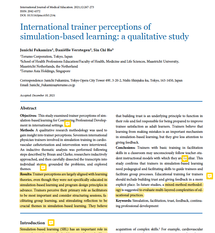 International Journal Of Medical Education 2021 12 267 273 Issn 2042 6372 Doi 10 5116 Ijme 61b3 214c International Tr 1
