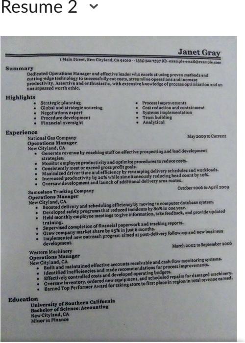 Scenario You Are A Hiring Manager With Excel Incorporated You Are Looking To Hire An Operations Manager To Oversee A S 2