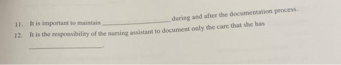 15 C Fill In The Blanks Using Terms Found In The Word Bank Oral Report Lives Subjective Data Care Plan Documented 2