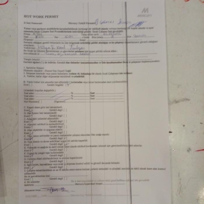 Hot Work Permit Tes Y Para Maddeleris Karen Yangin Deyil 2 Kip A Te Tou De By Et Alende Kolle Deb Evert Hilsa I Kool 1