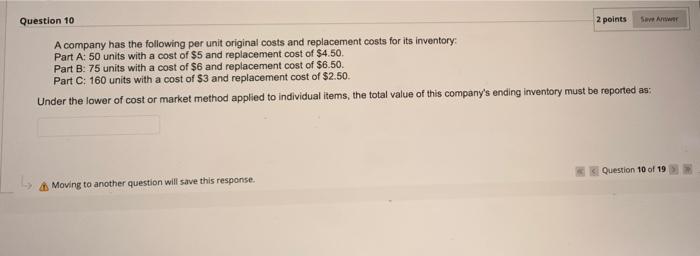 Question 8 1 Points Save Answer Joe S Widgets Inc Uses A Perpetual Inventory System The Company S Beginning Inventory 2