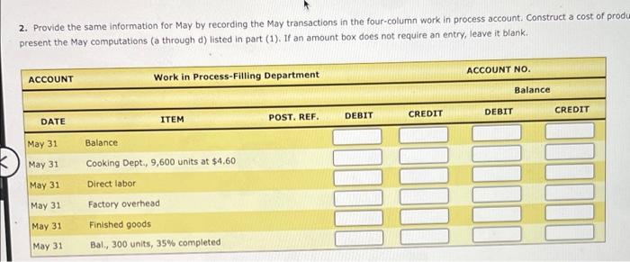 Ebook Hearty Soup Co Uses A Process Cost System To Record The Costs Of Processing Soup Which Requires The Cooking And 5