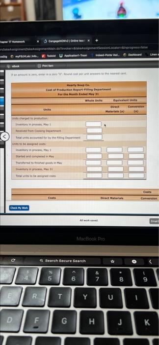 Ebook Hearty Soup Co Uses A Process Cost System To Record The Costs Of Processing Soup Which Requires The Cooking And 6