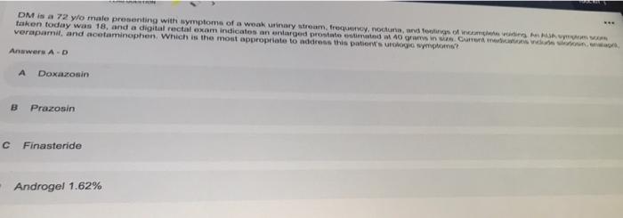 What Is The Preferred Agent In A Patient That Has Stage 2 Ckd And A Urine Witmin Mortion Of Answers A D A Amlodipine B F 4