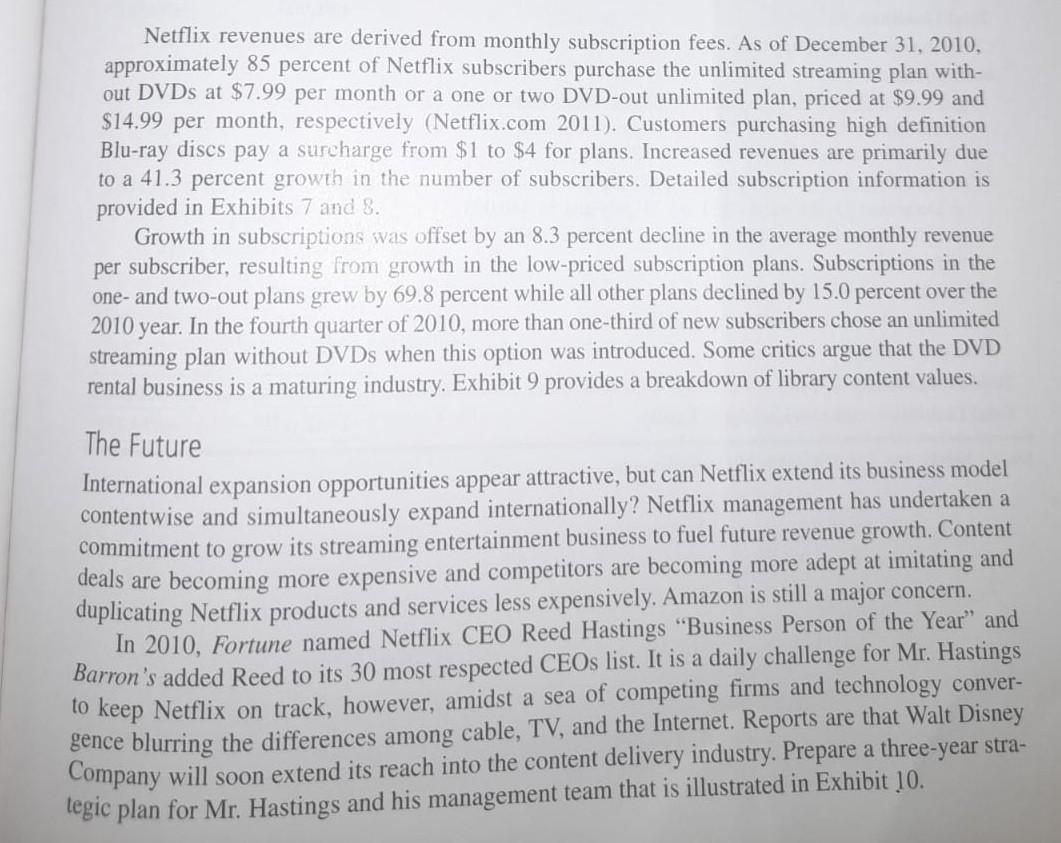 Lori Radulovich Baldwin Wallace College Nflx Http Www Netflix Com It Is Mid 2011 And Netflix Is Preparing To Offer Sub 7