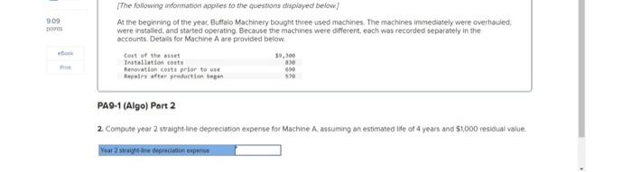 9 09 Porns Book Prive The Following Information Applies To The Questions Displayed Below At The Beginning Of The Year 1