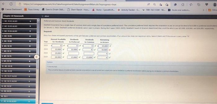 Preferred And Common Stock Dividends Delafield Corporation Has A Single Class Of Common Stock And A Single Class Of Cumu 1
