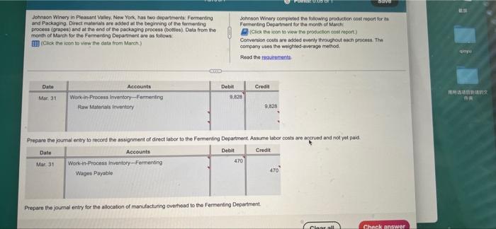 4 Cussion Exam 2 Johnson Winery In Pleasant Valley New York Has Two Departments Fermenting And Packaging Direct Mater 6