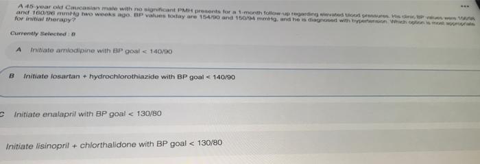 Ps Is A 65 Y O Black Female With Hypertension And Dyslipidemia Presenting For A One Month Fow Up Biod V Vary Mmhg She I 3