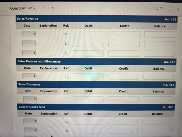 Question 1 Of 2 May 1 2 Sunland Hardware Store Completed The Following Merchandising Transactions In The Month Of May A 11