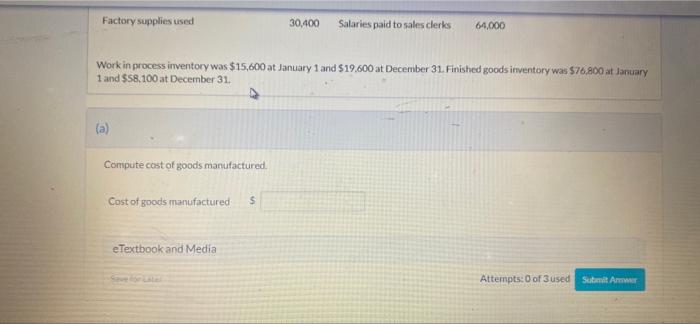 Question 2 Of 7 Current Attempt In Progress Bramble Corporation Incurred The Following Costs While Manufacturing Its P 2