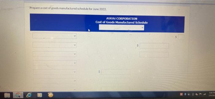 Question 4 Of 7 View Policies Current Attempt In Progress Ayayai Corporation Has The Following Cost Records For June 2