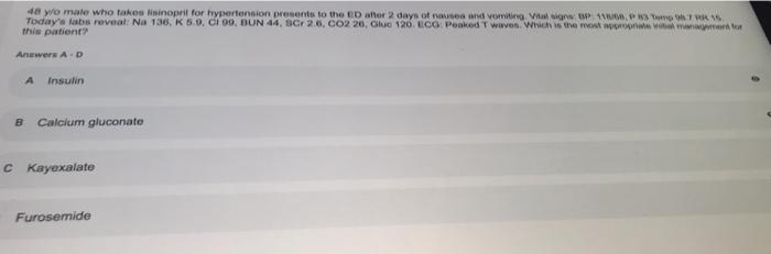 Which Agent Is Most Likely To Cause Hypovolemic Hypotonic Hyponatremia Answers Ad A Hydrochlorothiazide B Furosemide Am 2