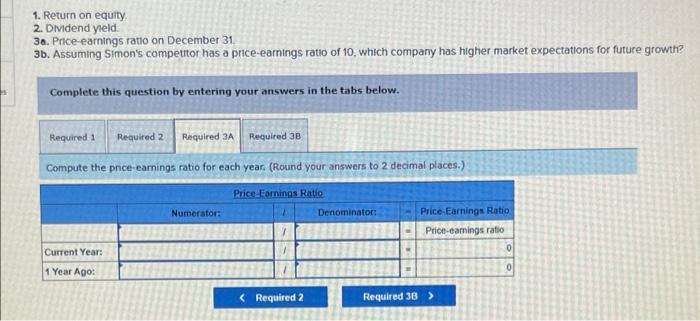 Ces Required Information The Following Information Applies To The Questions Displayed Below Simon Company S Year End 4