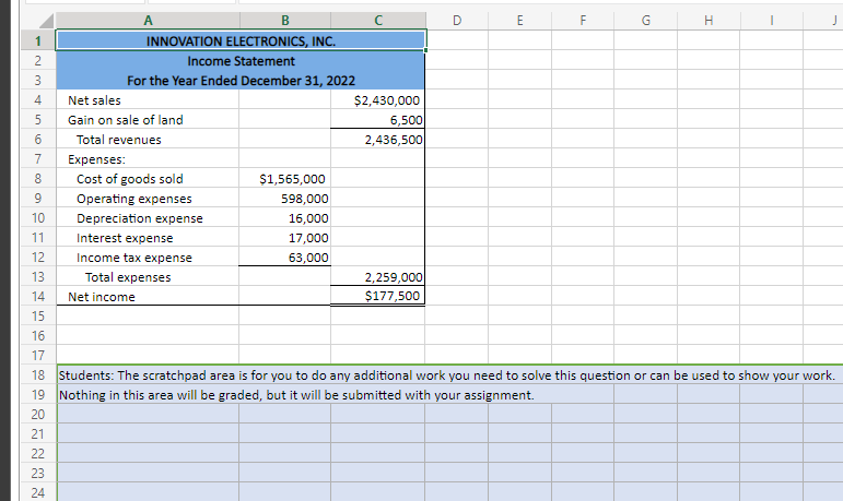 2 Required 3 Complete The Statement Of Cash Flows Indirect Method Shown Below By Using Formulas That Reference Data F 3