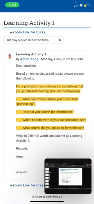 5 29 Learning Activity 1 Zoom Link For Class Display Replies In Nested Form Learning Activity 1 By Aman Kang Monday 4 1
