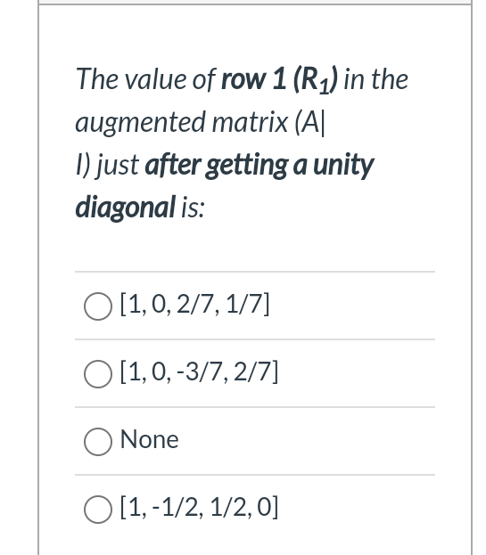 Use The Following Set Of Equations To Solve Questions 20 To 24 Based On Inverse Method 2x1 X2 4 3x1 2x2 2 1 2