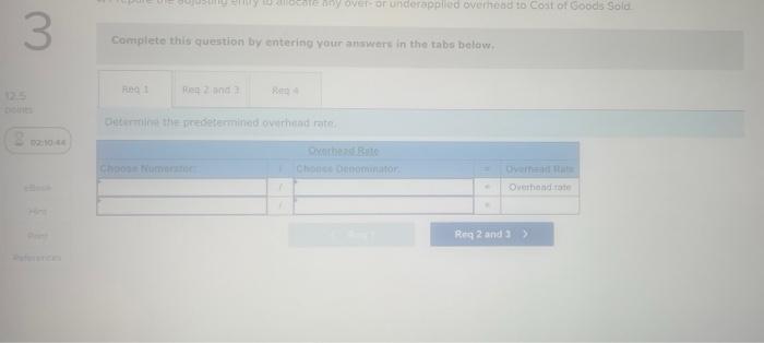 3 At The Beginning Of The Year Custom Mfg Established Its Predetermined Overhead Rote By Using The Following Cost Predi 2