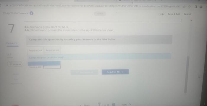 7 Required Information Rean Apri Puithsesi Apa 550 000 Materiah 54 000 Indi Stion 55 000 The Chap 15 Homework 7 Haw 2