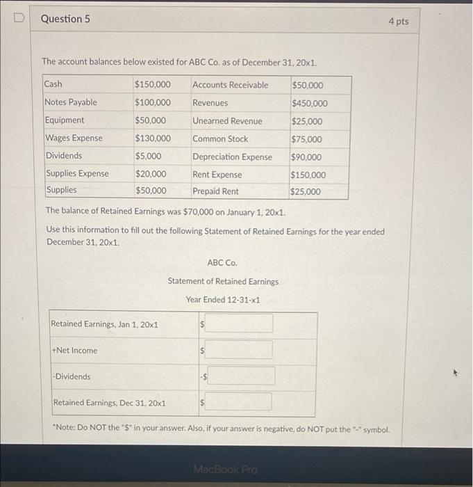 Question 5 The Account Balances Below Existed For Abc Co As Of December 31 20x1 150 000 Accounts Receivable 100 000 1