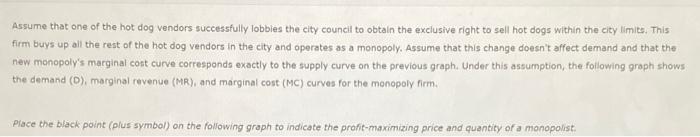 5 Monopoly Outcome Versus Competition Outcome Consider The Daily Market For Hot Dogs In A Small City Suppose That This 3
