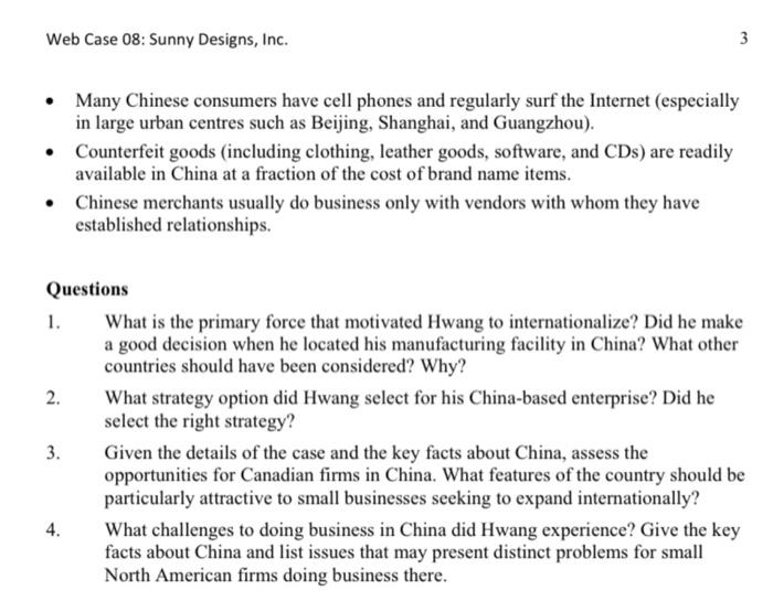 Web Case 08 Sunny Designs Inc An Adventure In China To Strengthen Their Businesses Increasing Numbers Of Entrepreneur 3
