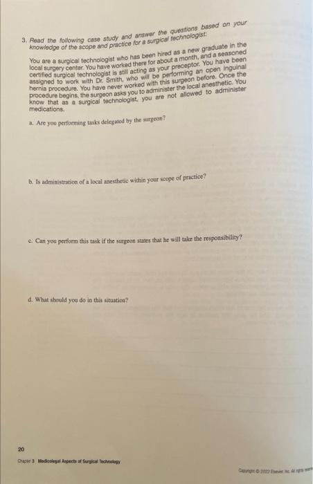 3 Medicolegal Aspects Of Surgical Technology Student S Name Key Terms Write The Definition For Each Term 1 Abandonment 7