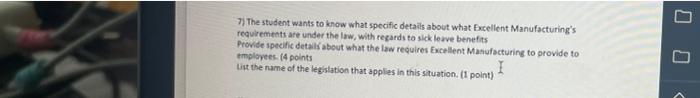 7 The Student Wants To Know What Specific Details About What Excellent Manufacturing S Requirements Are Under The Law 1