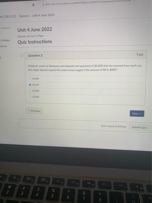 Syllabus On 2301 213 Quizzes Unit 4 June 2022 Ements 5 2 17 0 Unit 4 June 2022 Started Jul 4 At 7 27pm Quiz Instruction 1