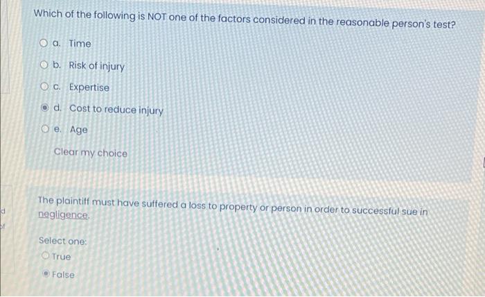 What Is The Difference Between The Reasonable Foreseeable Test Under Duty Of Care Verses The Reasonable Foreseeable Tes 2