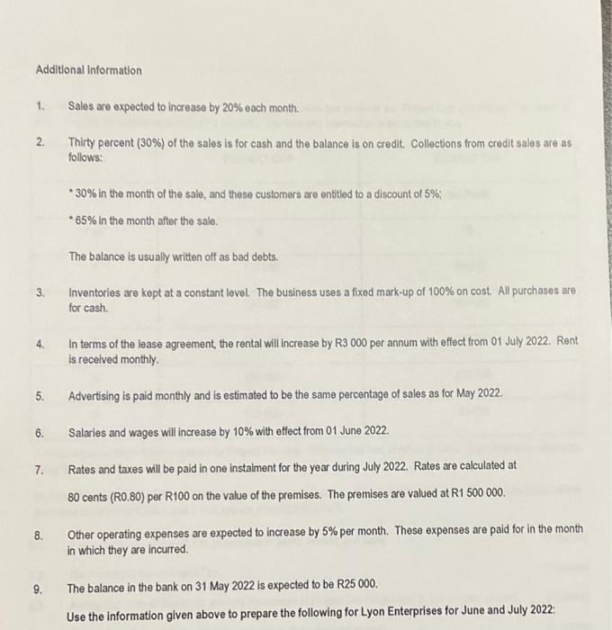 Question 4 Read The Below Information And Answer The Following Questions Information Extract Of The Statement Of Compreh 2