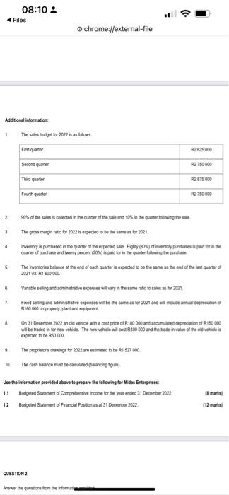 Answer All Une Questions In This Section Question 1 Read The Information Below And Answer The Following Questions Infor 3