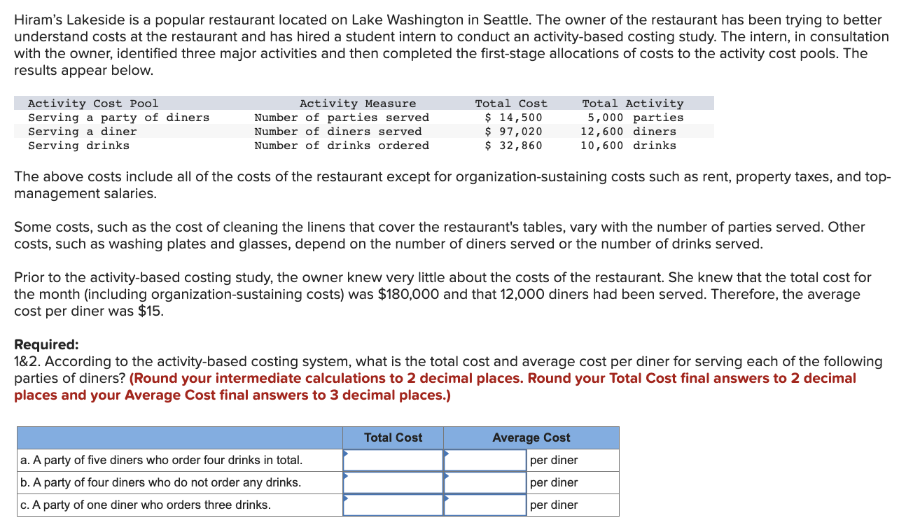 Hiram S Lakeside Is A Popular Restaurant Located On Lake Washington In Seattle The Owner Of The Restaurant Has Been Try 1