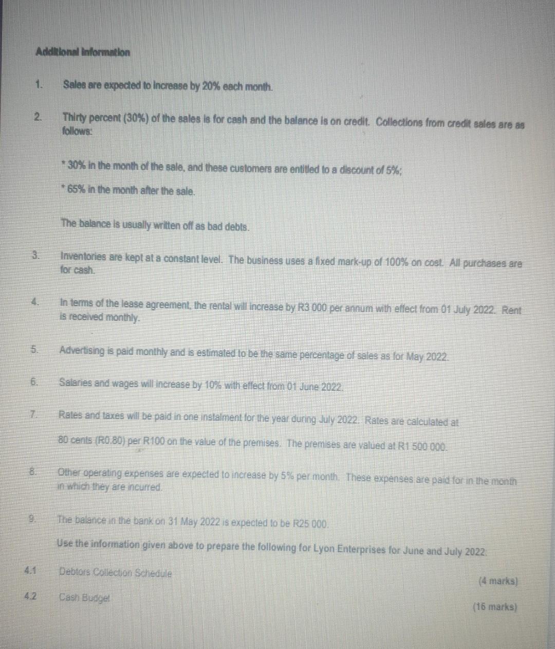 Question 4 Read The Below Information And Answer The Following Questions Information Extract Of The Statement Of Compreh 2