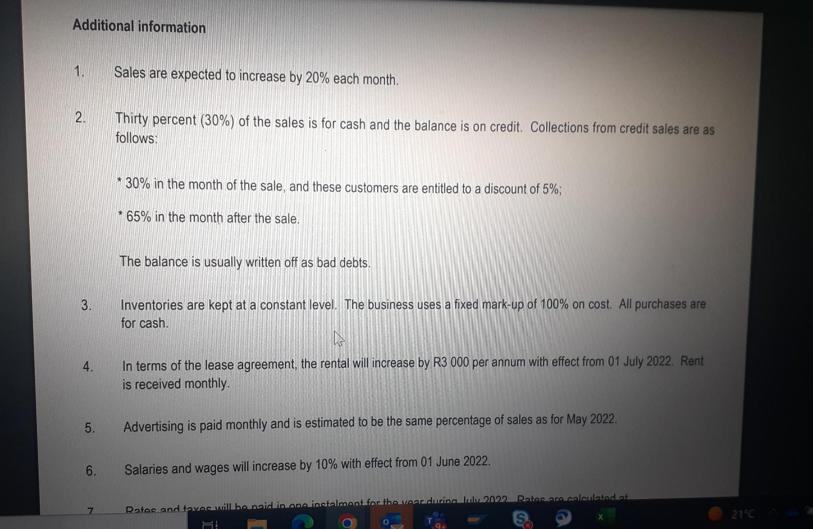 Question 4 Read The Below Information And Answer The Following Questions Information Extract Of The Statement Of Compreh 2
