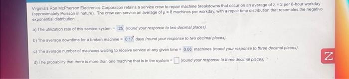 Virginia S Ron Mcpherson Electronics Corporation Retains A Service Crew To Repair Machine Breakdowns That Occur On An Av 1