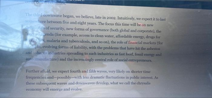 Short Answer Question Each Pressure Wave Brings New Understanding About How To Support Sustainability Choose One Wave A 5