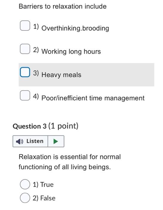Question 1 1 Point 1 Listen According To The Mayo Clinic Website Laughter Has The Following Long Term Benefits O 2