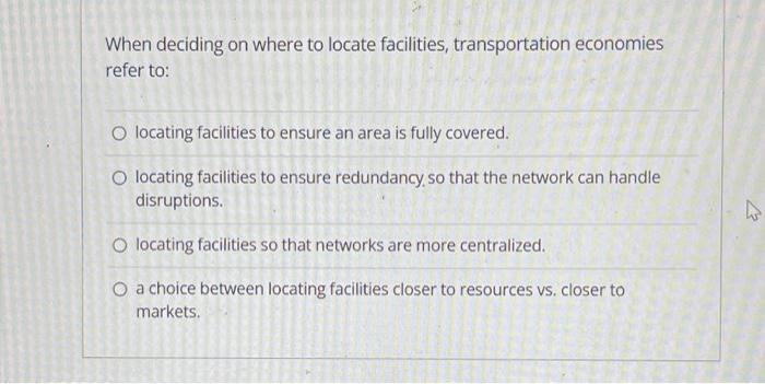 Question 7 The Total System Inventory Level Can Be Reduced If Inventory Is Stored At A Central Location But Only When 2