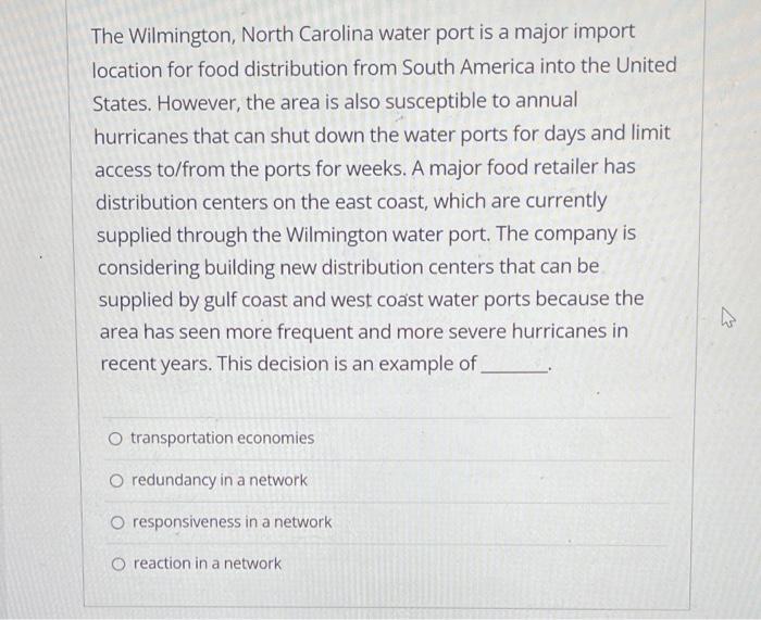 The Wilmington North Carolina Water Port Is A Major Import Location For Food Distribution From South America Into The U 1