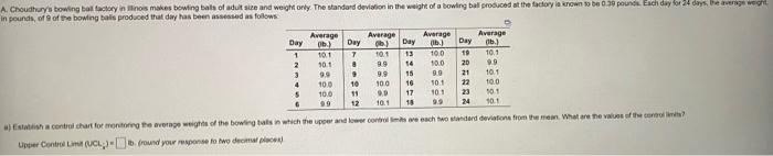 A Choudhury S Bowling Ball Factory In Linois Makes Bowling Balls Of Adult Size And Weight Only The Standard Deviation 1