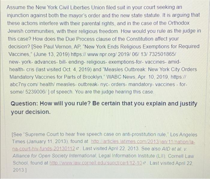 You Be The Judge Read This In The Course Materials Page 135 And Answer The Questions Therein In An Essay Format For Q 2