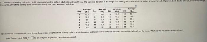 If Three Standard Deciations Are Used In The Chart What Ate The Values Of The Control Limits How Do These Values Chang 1