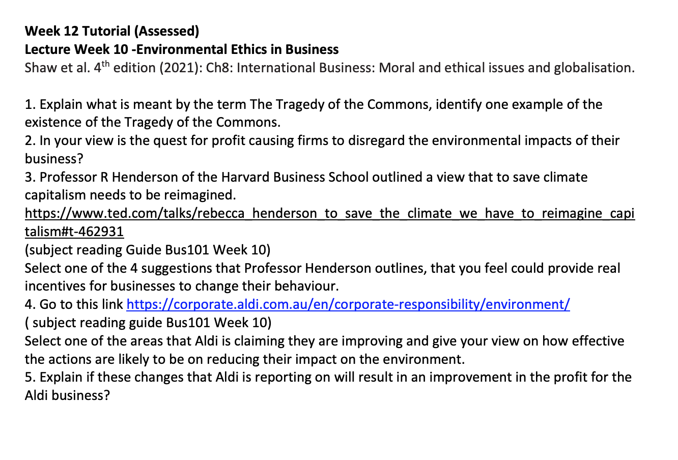 Principle Of Responsible Business Please Answer All Questions Thank You In Advance 1