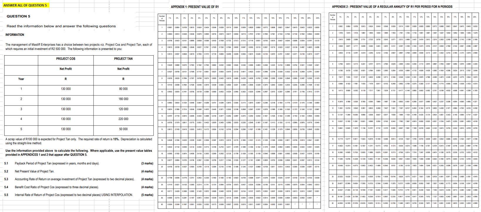 Answer All Of Question 5 Question 5 Read The Information Below And Answer The Following Questions Information The Manage 1