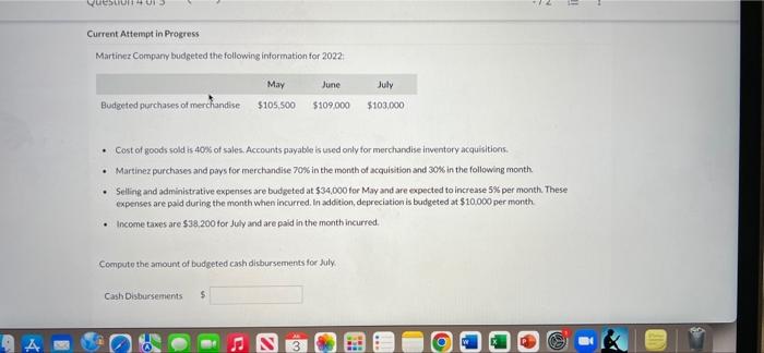 Question 1 Of 5 View Policies Current Attempt In Progress Monty Inc Manufactures Afghans The Budgeted Units To Be Pro 4