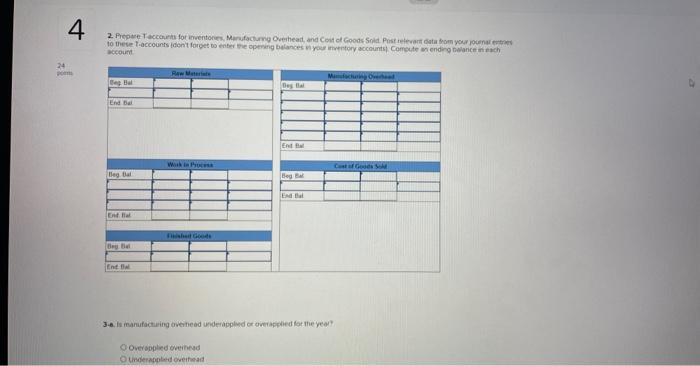 Assignment 2 Weeks G47 Chapter 5 24 4 Raviten Company Uses A Job Order Costing System On January 1 The Beginning Of 3