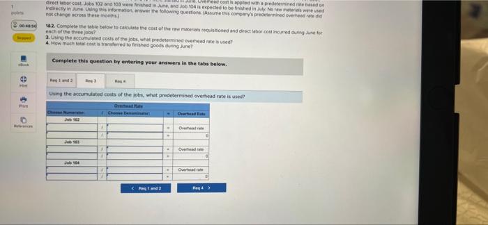 3 1 Prems 00 48 05 Sepet Op 1 P Of As Of The End Of June The Job Cost Sheets At Racing Wheels Inc Show The Following 3