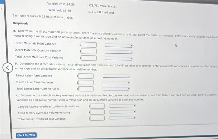 Ebook Direct Materials Direct Labor And Factory Overhead Cost Variance Analysis Mackinaw Inc Processes A Base Chemica 2