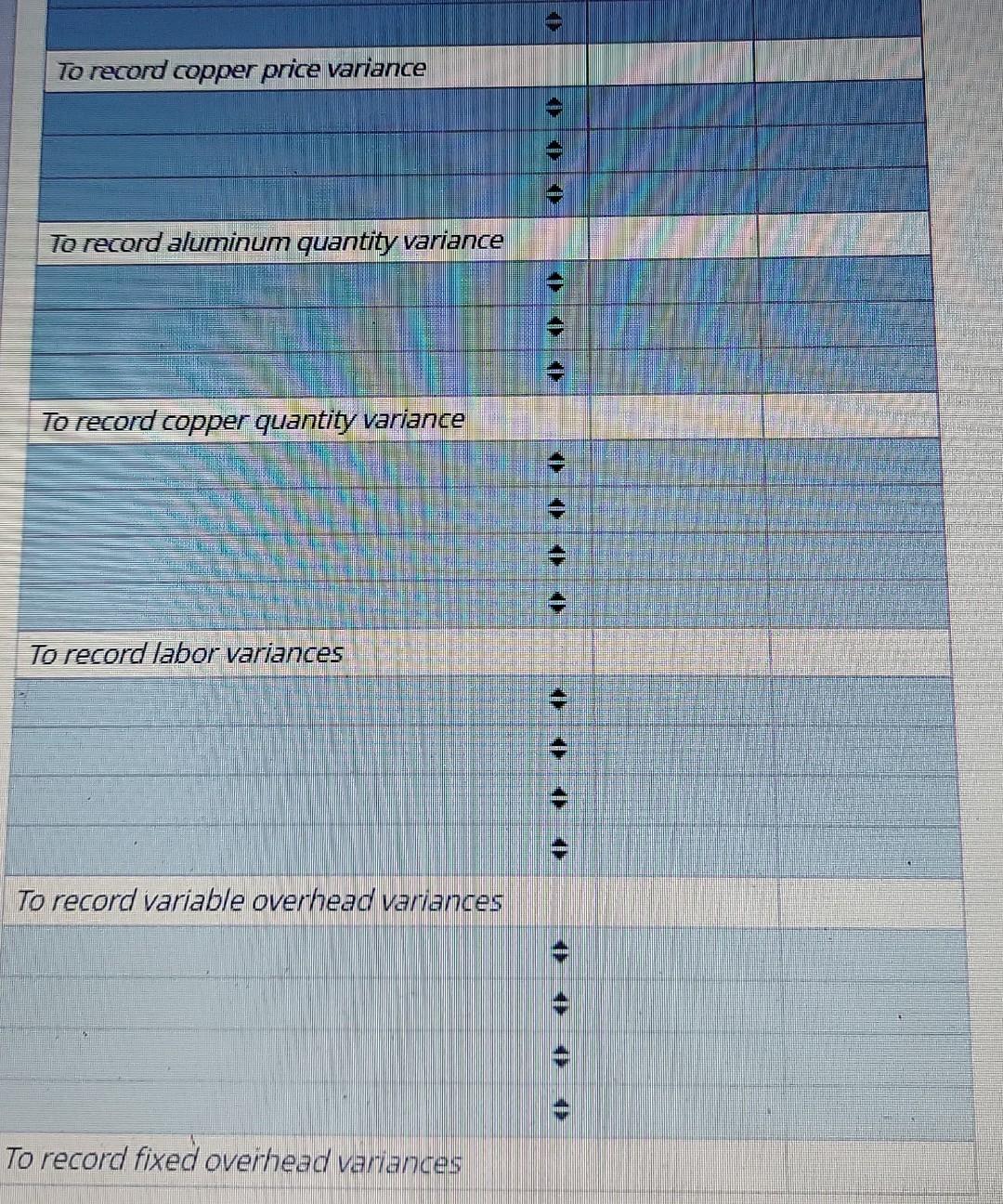 Comprehensive Piedmont Manufacturing Produces Metal Products With The Following Standard Quantity And Cost Information 4
